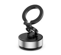 Supporto per telefono da auto con clip ad anello magnetico girevole D1 (argento)