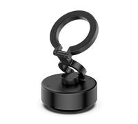Supporto per telefono da auto con clip ad anello magnetico girevole D1 (nero)