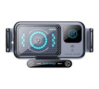 Supporto per telefono da auto con ricarica wireless da 15 W | Supporto a gravità a bloccaggio automatico | St. pieghevole | per schermi di grandi dimensioni | rotazione one-touch | clip universale per