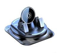 Supporto per telefono da auto con rotazione a 360°, forte supporto a ventosa per cruscotto, in silicone antiscivolo, con targa di parcheggio, per iPhone, Samsung, Huawei, nero