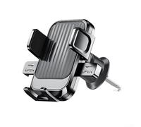 Supporto per telefono da auto con rotazione a 360 gradi per bocchetta dell'aria, supporto con morsetto anti scossa con presa sicura e imbottitura in silicone per l'uso in auto, SUV e camion (presa