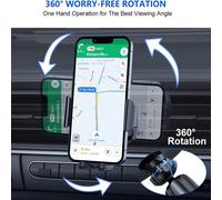 Supporto per telefono da auto facile da usare, meccanismo di bloccaggio a gravità con design specifico per un utilizzo semplice, garantendo una