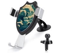Supporto per telefono da auto giapponese Big Wave Supporto per telefono cellulare a triangolo con base a clip per bocchetta dell'aria Supporto per auto Accessori automobilistici per smartphone