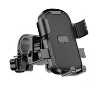 Supporto per telefono da auto girevole a 360° per smartphone da 4,7 pollici e superiori, struttura in lega di alluminio ABS, forte ventosa per cruscotto liscio e parabrezza (nero)