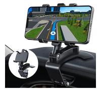 Supporto per telefono da auto per cruscotto, supporto universale con clip di rotazione a 360 gradi, morsetto telescopico resistente per smartphone da