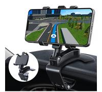 Supporto per telefono da auto per una guida sicura, clip da cruscotto per rotazione a 360 gradi e display head-up senza ostacoli, ampia