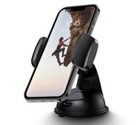 Supporto per telefono da auto - Regolabile - Cruscotto o parabrezza - Nero