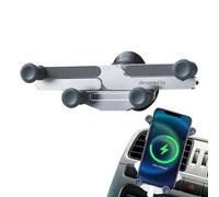 Supporto per telefono da auto, supporto di ventilazione rotante invisibile | Rotativo automatico, visualizzazione verticale e orizzonti UN Argento