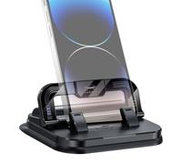 Supporto per telefono da auto, supporto universale per cruscotto auto, supporto regolabile per smartphone, supporto a pieghevole 2 in 1, robusta impugnatura antiscivolo con meccanismo a