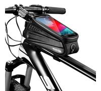 Supporto per telefono da bici: borsa impermeabile per manubrio, custodia per tubo orizzontale anteriore della bicicletta con touchscreen ad alta