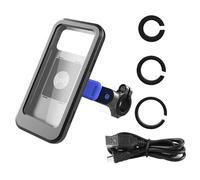 Supporto per telefono da bici in silicone impermeabile, resistente agli urti, con touch screen per manubrio nero, materiali di alta qualità, facile
