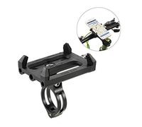 Supporto per telefono da bicicletta + bande di sicurezza, regolabile, universale, supporto per cellulare manubrio della bicicletta, MTB GPS Bracket Cradle Clamp Mountain Bike (nero -2) regolabile a