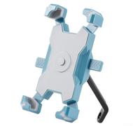 Supporto per telefono da bicicletta e moto con una sola mano per protezione antiurto e rotazione a 360 gradi (blu marino)