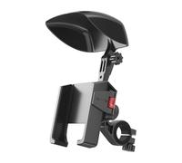 Supporto per telefono da bicicletta, girevole a 360°, anti-vibrazione, supporto per cellulare antipioggia, per moto, ciclismo urbano, trail ride, fitness e avventure all'aria aperta, nero