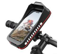 Supporto per telefono da bicicletta impermeabile e antiurto per navigare in bicicletta con smartphone in caso di maltempo (nero)