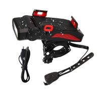 Supporto per telefono da bicicletta, impermeabile, luce anteriore a LED per bicicletta, con supporto per cellulare e portaborraccia, faro anteriore con ricarica diretta USB, per ciclismo e attività di