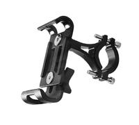 Supporto per telefono da bicicletta, in metallo, per manubrio moto | Porta cellulare universale per barre, 20-36 mm, presa sicura con imbottitura in silicone, supporto per smorzamento delle