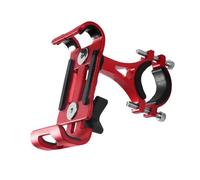 Supporto per telefono da bicicletta, in metallo, per manubrio moto | Porta cellulare universale per barre, 20-36 mm, presa sicura con imbottitura in silicone, supporto per smorzamento delle