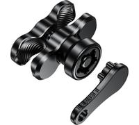 Supporto per telefono da bicicletta/moto - RNCYN - Lega di alluminio - Antifurto - Doppia presa da 6 cm - Clip a farfalla