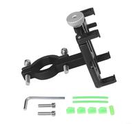 Supporto per telefono da bicicletta per manubrio, in lega di alluminio, supporto antiurto con blocco a 5 artigli, supporto a sgancio rapido per smartphone da 3,5 a 7,2 pollici, blu (nero)