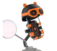 Supporto per telefono da bicicletta, rotazione a 360 gradi, assorbimento degli urti, supporto per telefono cellulare con parasole, per equitazione, città, tour, montagna, pendolarismo, viaggi