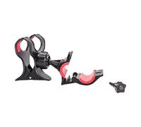 Supporto per telefono da ciclismo, girevole a 360°, 12,9 x 7,4 x 8,15 cm, impugnatura ammortizzante, per guida all'aperto, morsetto per manubrio sicuro per bici, scooter elettrico, uomo, donna