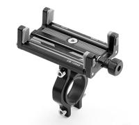 Supporto per telefono da ciclismo resistente, realizzato in alluminio CNC, con doppia base a vite per manubri rotondi e quadrati, bracci telescopici regolabili per dispositivi da 58 mm a 88 mm di