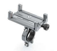 Supporto per telefono da ciclismo resistente, realizzato in alluminio CNC, con doppia base a vite per manubri rotondi e quadrati, bracci telescopici regolabili per dispositivi da 58 mm a 88 mm di