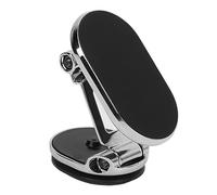 Supporto per Telefono da Cruscotto, Supporto per Telefono Magnetico Flessibile Super Magnete Universale, Potente Rotazione a 360° per Veicolo (Argento)