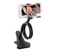 Supporto per telefono da letto, collo di cigno, supporto flessibile per telefono Lazy, clip multiuso per comodino con braccio lungo per il tavolo, per guardare film