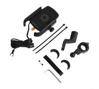 Supporto per telefono da moto 15 W caricabatterie wireless USB-C Power Mount assorbimento degli urti Presa sicura Specchio Stem Fit 3.5-6.5 pollici Cells