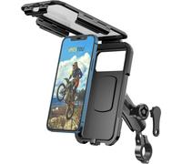 Supporto per telefono da moto antifurto e impermeabile - iMESTOU, supporto per telefono da bicicletta, attacco manubrio da 1 pollice, dopp