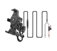 Supporto per telefono da moto con alimentatore di ricarica e staffa