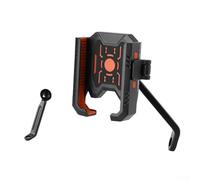 Supporto per telefono da moto con cuscinetti in silicone ammortizzanti e assorbimento per un montaggio sicuro su specchio e stelo forcella per telefoni 4 7 7 2 pollici (arancione)