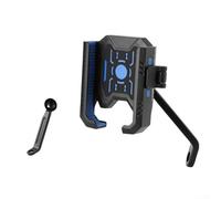 Supporto per telefono da moto con cuscinetti in silicone ammortizzanti e assorbimento per un montaggio sicuro su specchio e stelo forcella per telefoni 4 7 7 2 pollici (blu)