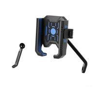Supporto per telefono da moto con doppio assorbimento degli urti, specchietto con una sola mano e supporto per stelo forcella per telefoni e dispositivi GPS da 4,7-7,2 pollici (blu)