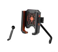 Supporto per telefono da moto con doppio assorbimento degli urti, specchietto con una sola mano e supporto per stelo forcella per telefoni e dispositivi GPS da 4,7-7,2 pollici (arancione)