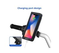 Supporto per Telefono da Moto Impermeabile, Supporto per Telefono da Bici con Base per Montaggio su Manubrio e Touch-Screen, Supporto per Telefono con