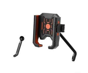 Supporto per telefono da moto per manubrio, specchietto forcella, doppio assorbimento degli urti, supporto antivibrazione, funzionamento con una sola mano, presa sicura per telefoni GPS da 4,7 a 7,2