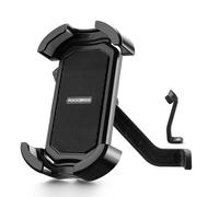 Supporto per telefono da moto per montaggio su specchietto retrovisore - nero