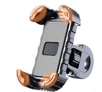 Supporto per telefono da moto resistente agli urti, progettato per il montaggio sul manubrio con presa antiscivolo sicura e angolo di visione regolabile a 360 gradi (manubrio)