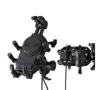 Supporto per telefono da moto, senza fili, caricatore rapido da moto, per caricabatterie wireless, supporto per cellulare, antifurto, supporto per telefono e-bike regolabile, manubrio per