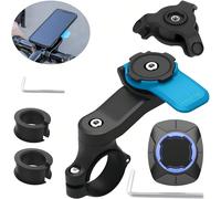 Supporto per telefono da moto, supporto per telefono cellulare da bicicletta con attacco al manubrio e ammortizzatore anti-vibrazione, rotazione a 360°, morsetto per telefono cellulare da bicicletta, 