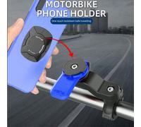Supporto per telefono da motocicletta con ammortizzatore per forcella anteriore, supporto per telefono da bicicletta con ammortizzatore, molletta per telefono da manubrio di bicicletta rotante a 360°,