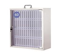 Supporto per telefono da parete in acciaio inox, 60 scomparti, per ufficio e scuola, colore argento, per un facile accesso e risparmio di spazio