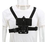 Supporto per Telefono da Petto, Supporto per Cinghia Regolabile per Imbracatura per Videocamera con Supporto per Telefono, Supporto a Forma di J, Vite, Adattatore per Streaming Live in Bicicletta All'