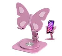Supporto per telefono da scrivania, antiscivolo, design a farfalla, decorazione moderna da tavolo, per smartphone, tablet, ufficio, scuola, viaggi, campeggio