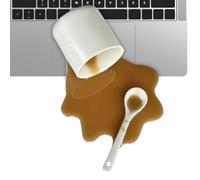 Supporto per telefono da scrivania, design con caffè rovesciato, supporto per tablet, gadget da scrivania per viaggi, registrazione video, lettura, guardare film