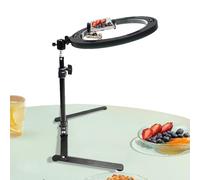 Supporto per telefono da scrivania sopra la testa - Supporto per telefono sopra la testa per streaming live treppiede regolabile per trasmissione video con luce | Registrazioni per streaming live di