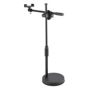 Supporto per Telefono da Tavolo, Braccio Girevole a 360° per Fotografia e Video, Staffa Universale con Luce di Riempimento